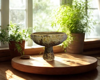 Nancy Plum Studio Pottery Chalice – Vintage Michigan Stoneware