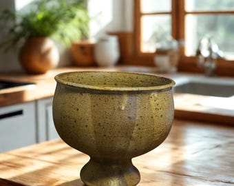 Bowl- Nancy Plum Studio Pottery – Vintage Michigan Stoneware c.1975 – Lansing Artist