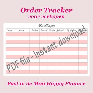 Digitale Mini-Happy-Planer-Einlage – Niederländisch – Bestellungen – digital druckbare Datei – druckbare Happy-Planer-Einlage