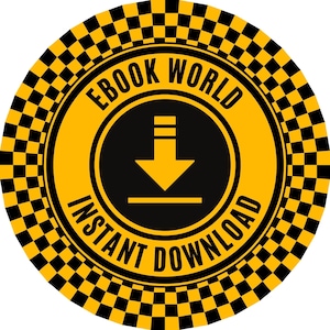 K&ouml;nnte beinhalten: Gelber und schwarzer Schachbrett-Kreis mit dem Text "EBOOK WORLD INSTANT DOWNLOAD" und einem schwarzen und gelben Download-Pfeil-Symbol.