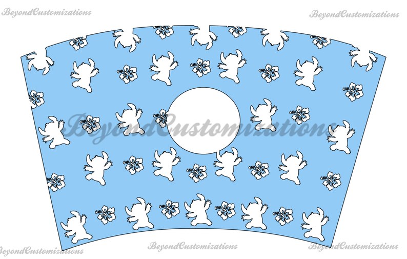 Download Stitch & Stitch w/ Flower Full reusable Starbucks cup Wrap ...