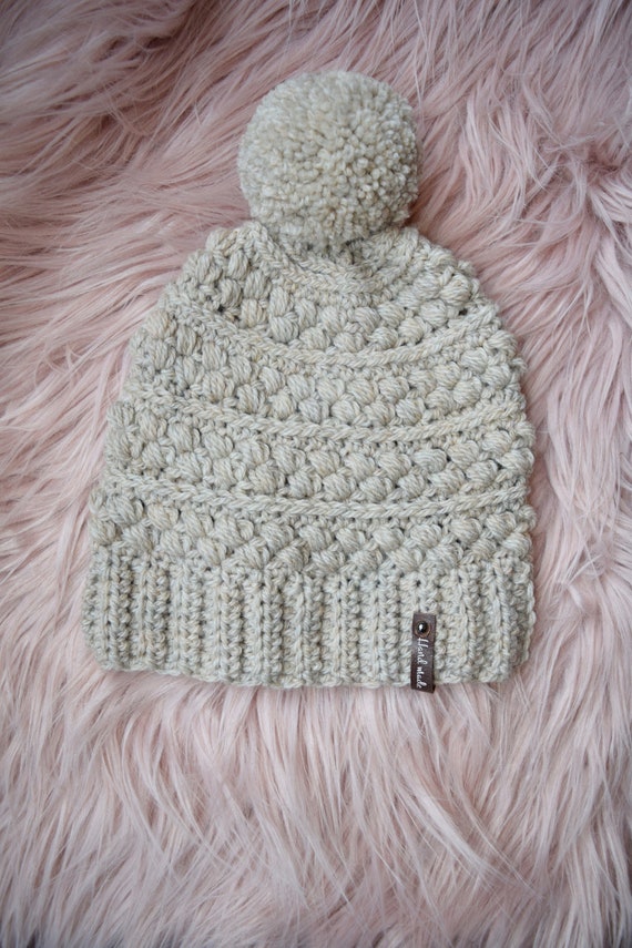 beige winter hat
