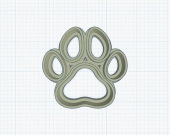 3D Model - Paw Cookie Cutter [DIGITAL DOWNLOAD]