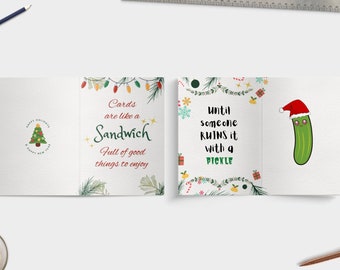 Funny Holiday Card for Pickle Haters (Digital Download)