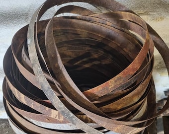 Set of 6 Genuine Whiskey Barrel Metal Hoops / Bands / Rings - excellent for garden features, focal pieces and many other metalwork projects