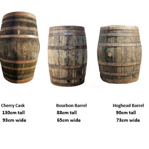 Used Wood Barrels, Authentic Scottish Whiskey Barrel for Decoration - Barrel Table for Bar