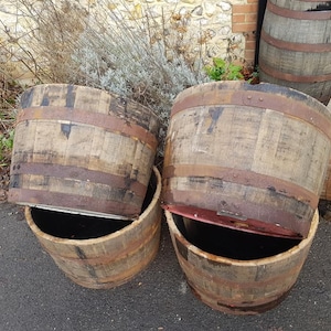 Großer Eichenfass-Pflanzer / Garten / GEMÜSE EX WHISKY