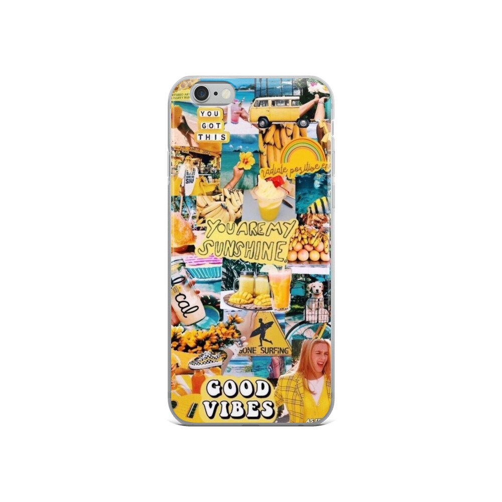 Collage iPhone Case , Aesthetic Phone Case, Good Vibes iPhone Case