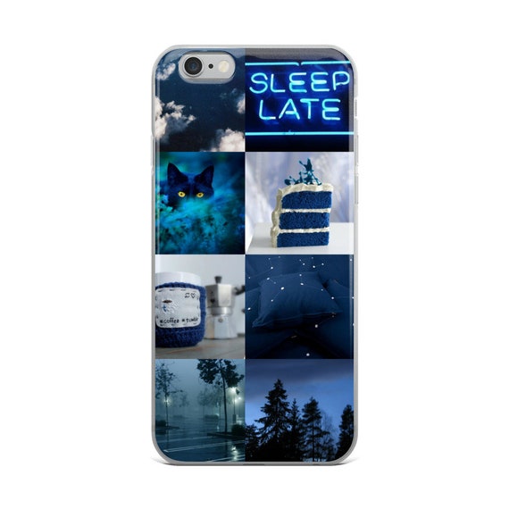 Blue Collage Iphone Case Aesthetic Iphone Case Vintage Etsy