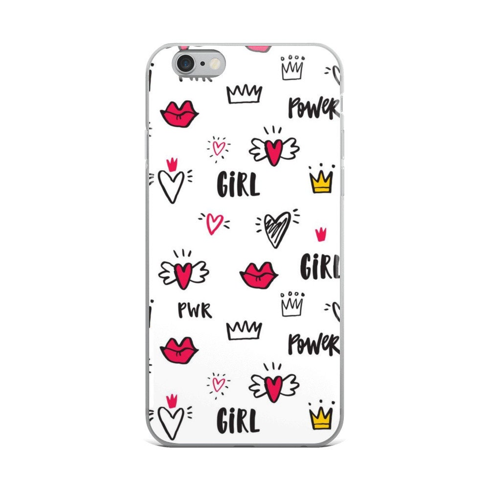 Girl iPhone Case, Girly iPhone Case, Kisses iPhone Case, Flying Hearts