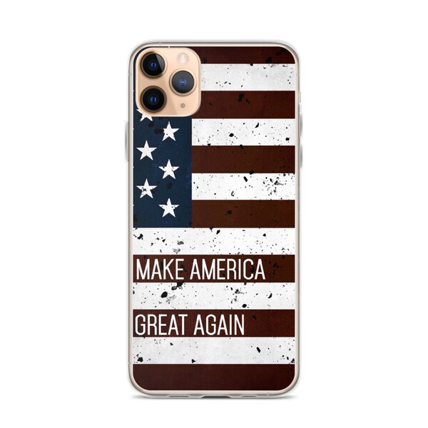 Make America Great Again iPhone Case, United States iPhone Case, America iPhone Case, USA Flag iPhon Case, iPhone 11 Pro Max Case
