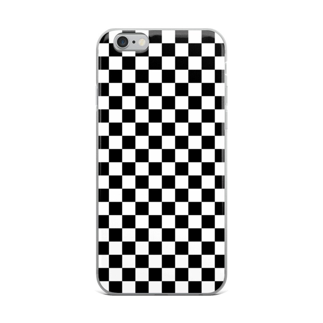 Black and White Squares iPhone Case Chessboard iPhone Case Etsy UK