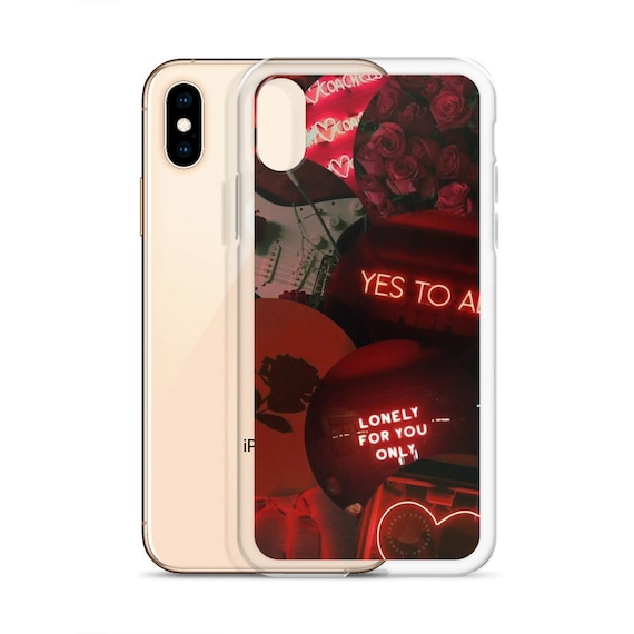 Red Collage iPhone Case, Aesthetic iPhone Case, Abstract iPhone