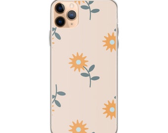 Sunflower iPhone Case, Flowers iPhone Case, Aesthetic iPhone Case, Vintage iPhone Case, iPhone 11 Case