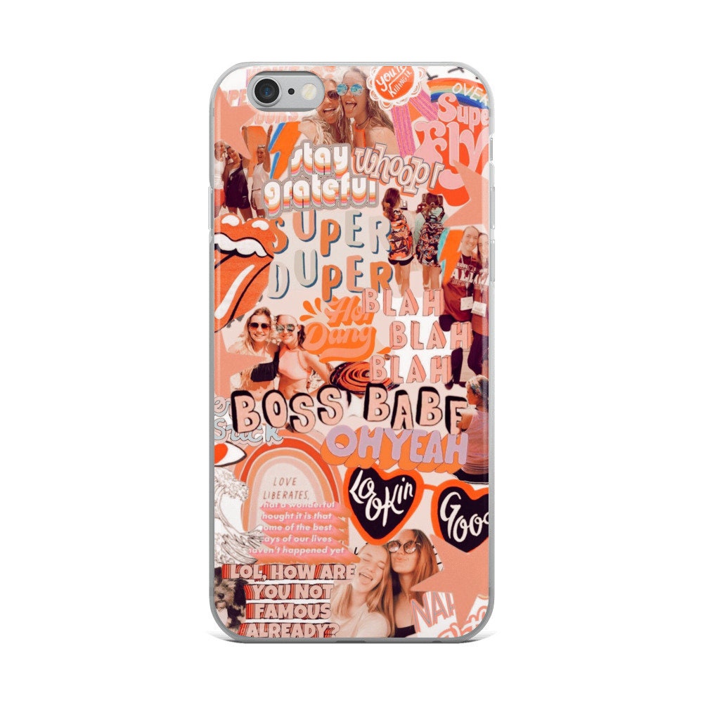 Collage Iphone Case Aesthetic Phone Case Pink Iphone Case Etsy Uk