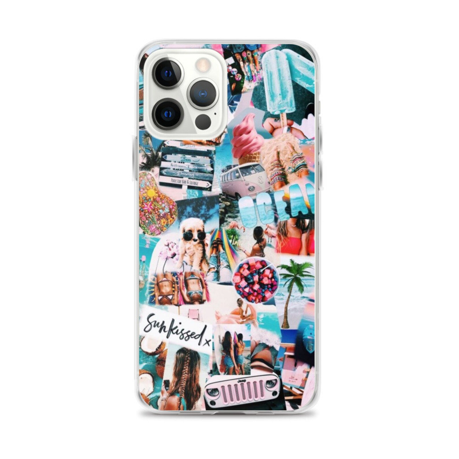 Girly iPhone Case, Aesthetic iPhone Case, Collage iPhone Case, Summer