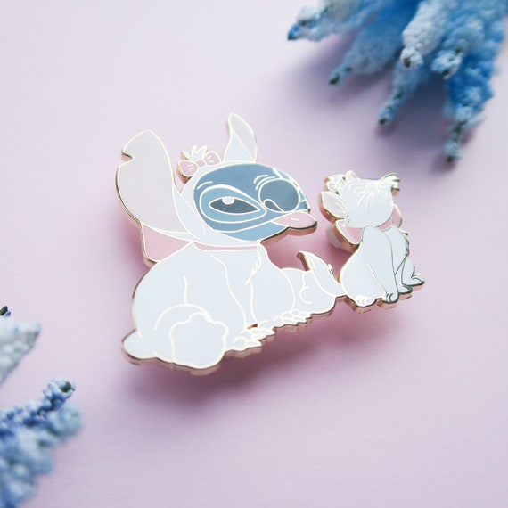 Marie and Stitch Enamel Pin Aristocats Enamel Pins Stitch Enamel Pin Cute  Lapel Pins Disney Enamel Pin Castlecreationsandco 