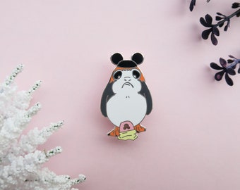 Porg en Disney Enamel Pin - Lindos Pines de Esmalte - Star Wars Enamel Pin - Lindos Pines de Solapa - Disney Enamel Pin - Castlecreationsandco