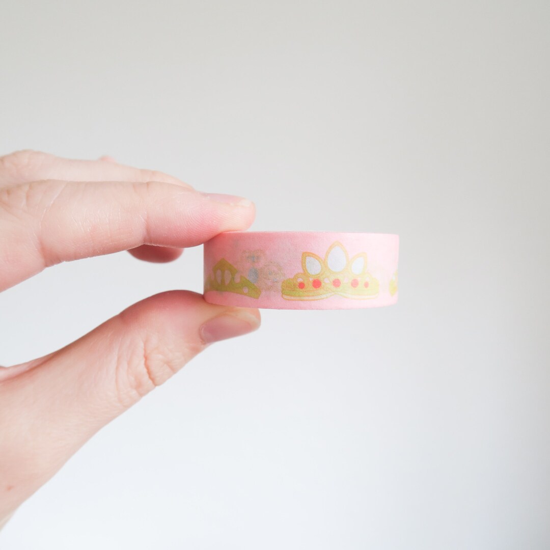 Princesses Crowns Washi Tape Cute Pink Washi Tape Princes Washi Tape