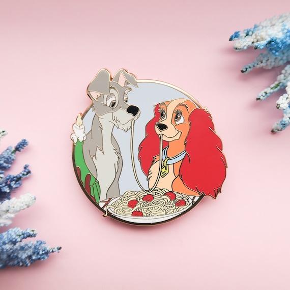 Lady and Tramp Disney Pin Cute Enamel Pins Cat Enamel Pin Cute Dog Pins  Disney Enamel Pin Castlecreationsandco -  Sweden