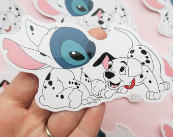 Stitch and Dalmation Sticker - 101 Dalmations - Cute Stickers - Disney Stickers - Journal Stickers- Planner Stickers - Castlecreationsandco