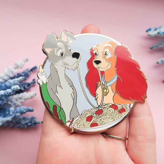 Lady and Tramp Disney Pin Cute Enamel Pins Cat Enamel Pin Cute Dog
