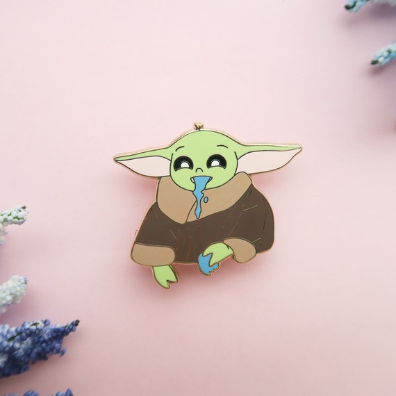 Grogu Baby Yoda Vomit Enamel Pin Cute Enamel Pin Star Etsy Singapore