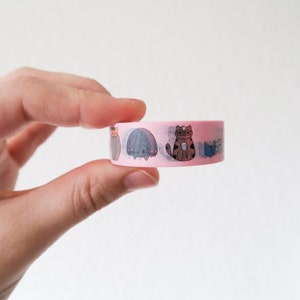 Cats Washi Tape - Cute Washi Tape - Pink Washi Tape - Kawaii Washi Tape - Castlecreationsandco