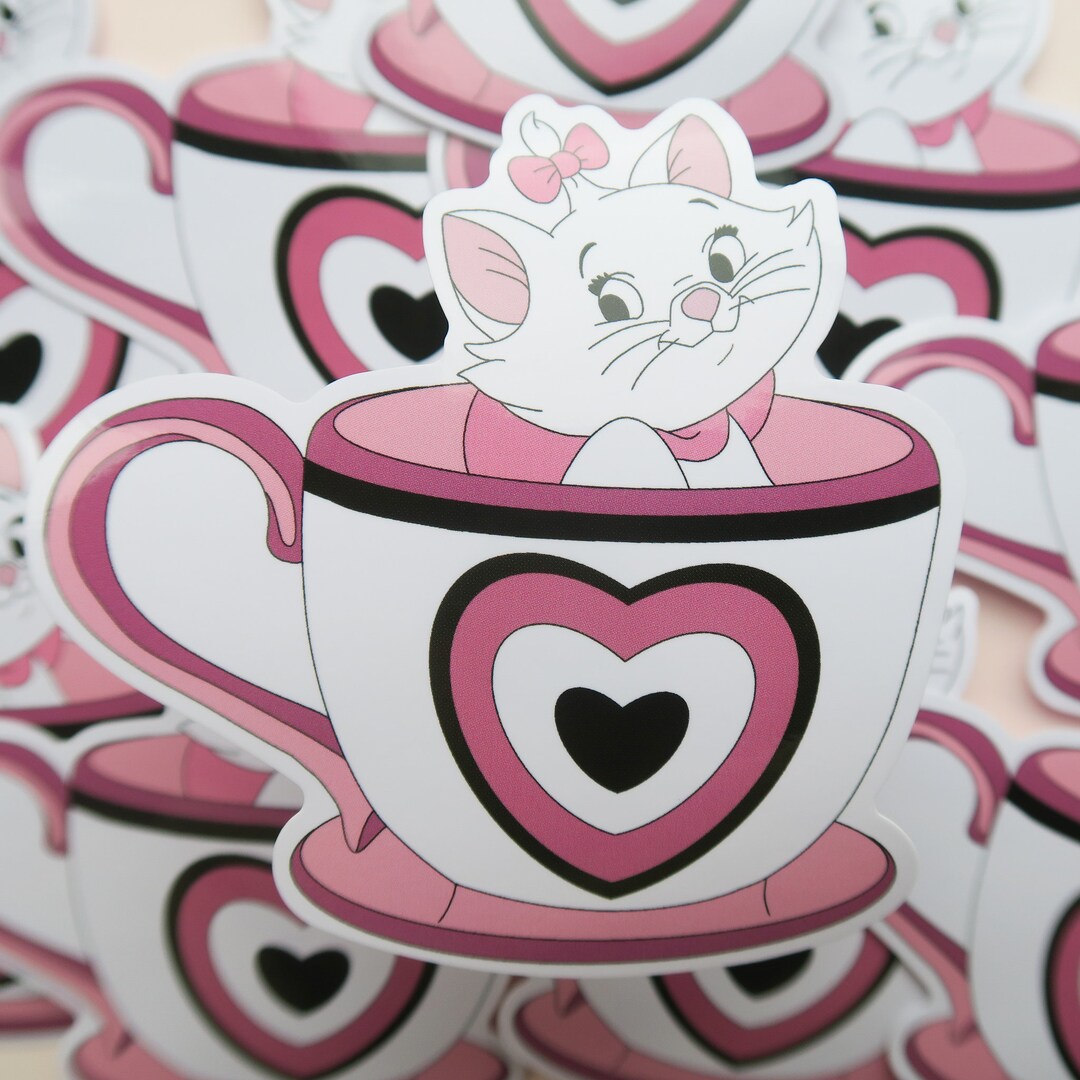 Marie Teacup Sticker - süße Sticker - Disney Sticker - Journal Sticker ...