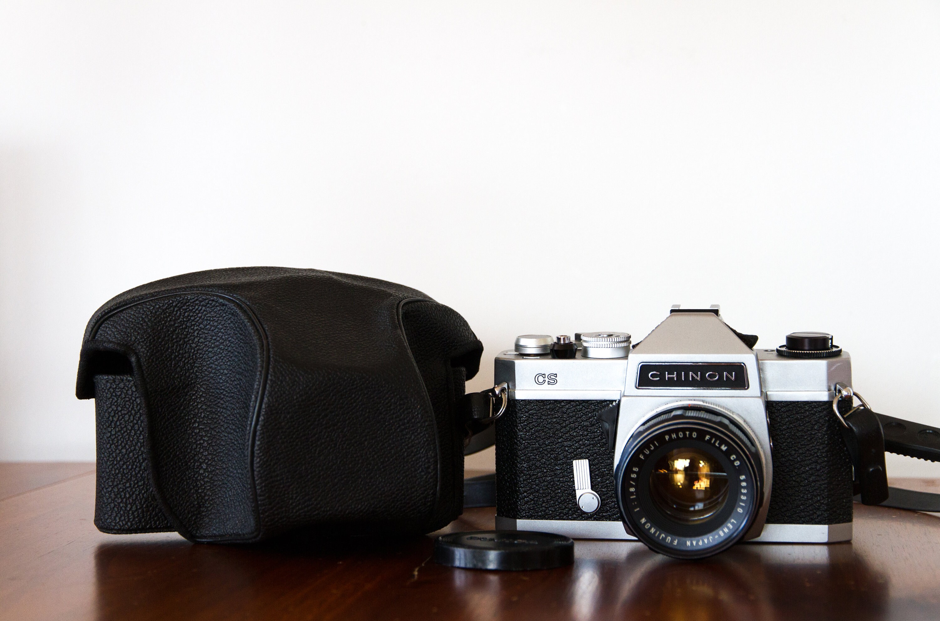 Chinon CS W/ Fujinon 55mm F1.8 SLR 35mm Film Camera