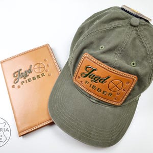 Leder Jagdschein-Etui Jagdfieber mit Cap