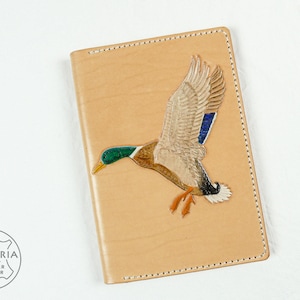 Leder Jagdschein-Etui Entenjagd