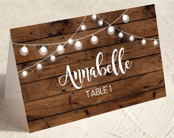 Wedding Place Card Template, Rustic Seating Card, Printable Guest Name Cards, Wedding Place Cards template, Eucalyptus, W-BETSY