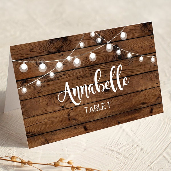 Wedding Place Card Template, Rustic Seating Card, Printable Guest Name Cards, Wedding Place Cards template, Eucalyptus, W-BETSY