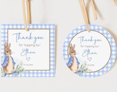 Peter Rabbit Baby Shower Thank You Favor Tags Flopsy Bunny Gift Tags, Birthday Thank You Tags Party Gift Tag Printable PRBS