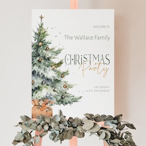Christmas Welcome Sign, Christmas Welcome Poster, Printable Welcome Sign, 4 Sizes, Welcome sign, Holiday Welcome Sign-CTD0923
