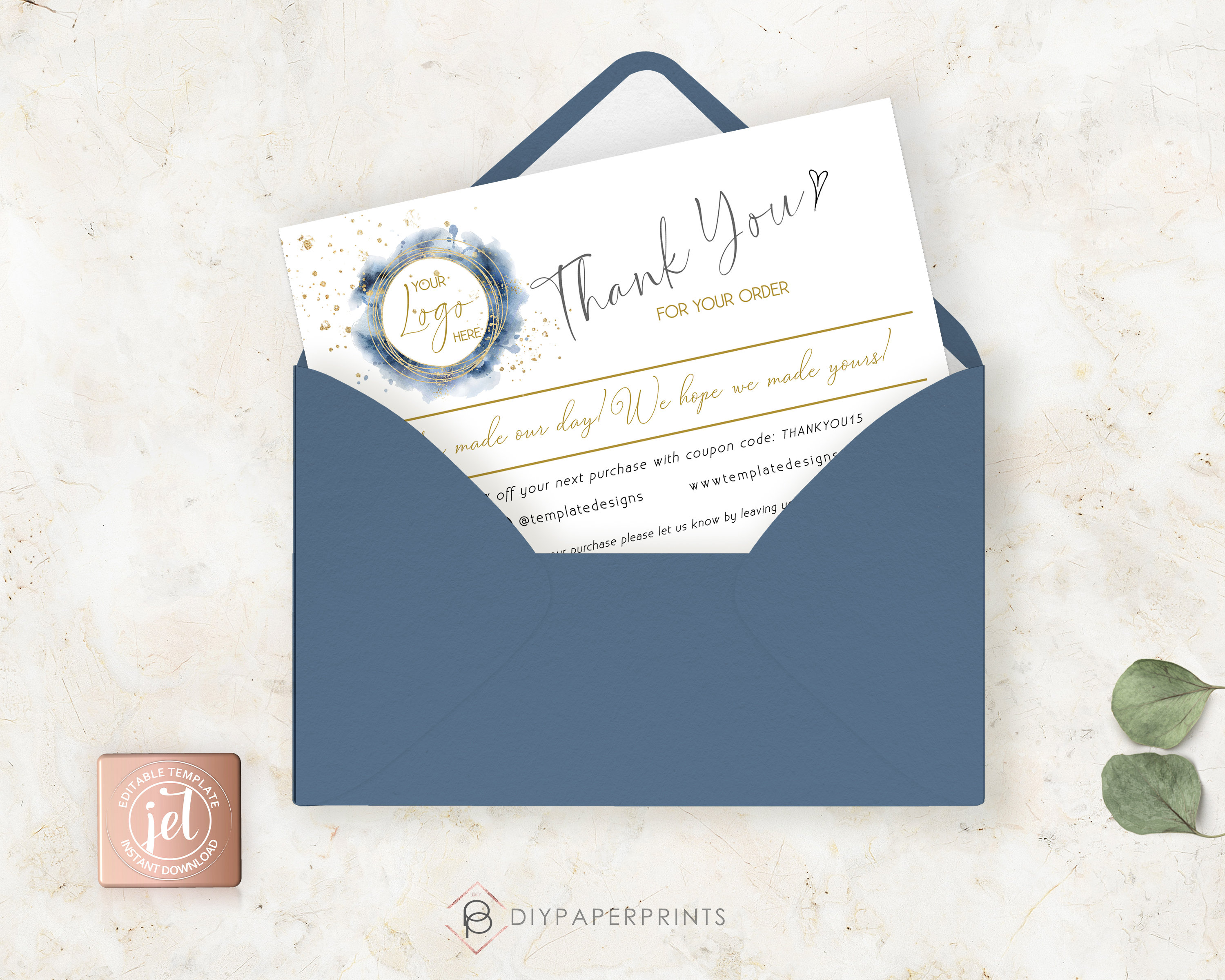 Package Insert Card Editable Business Thank You Card | Etsy