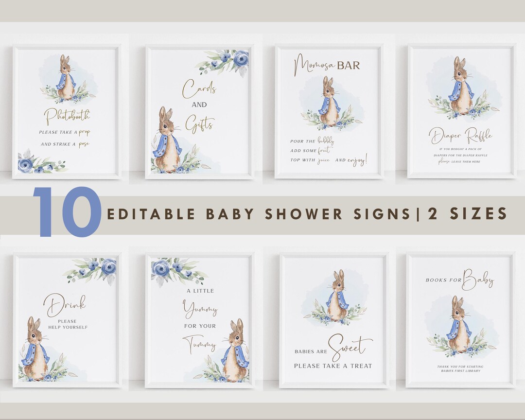Peter Rabbit Diaper Raffle Sign Peter Rabbit Baby Shower Signs, Flopsy Decorations. Peter Rabbit Decor ...
