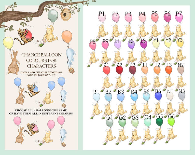 Winnie the Pooh Baby Shower Welcome Sign: PRINTED or Digital Custom Poster, Canvas, Foam Board File - A1/A2/A3 image 4