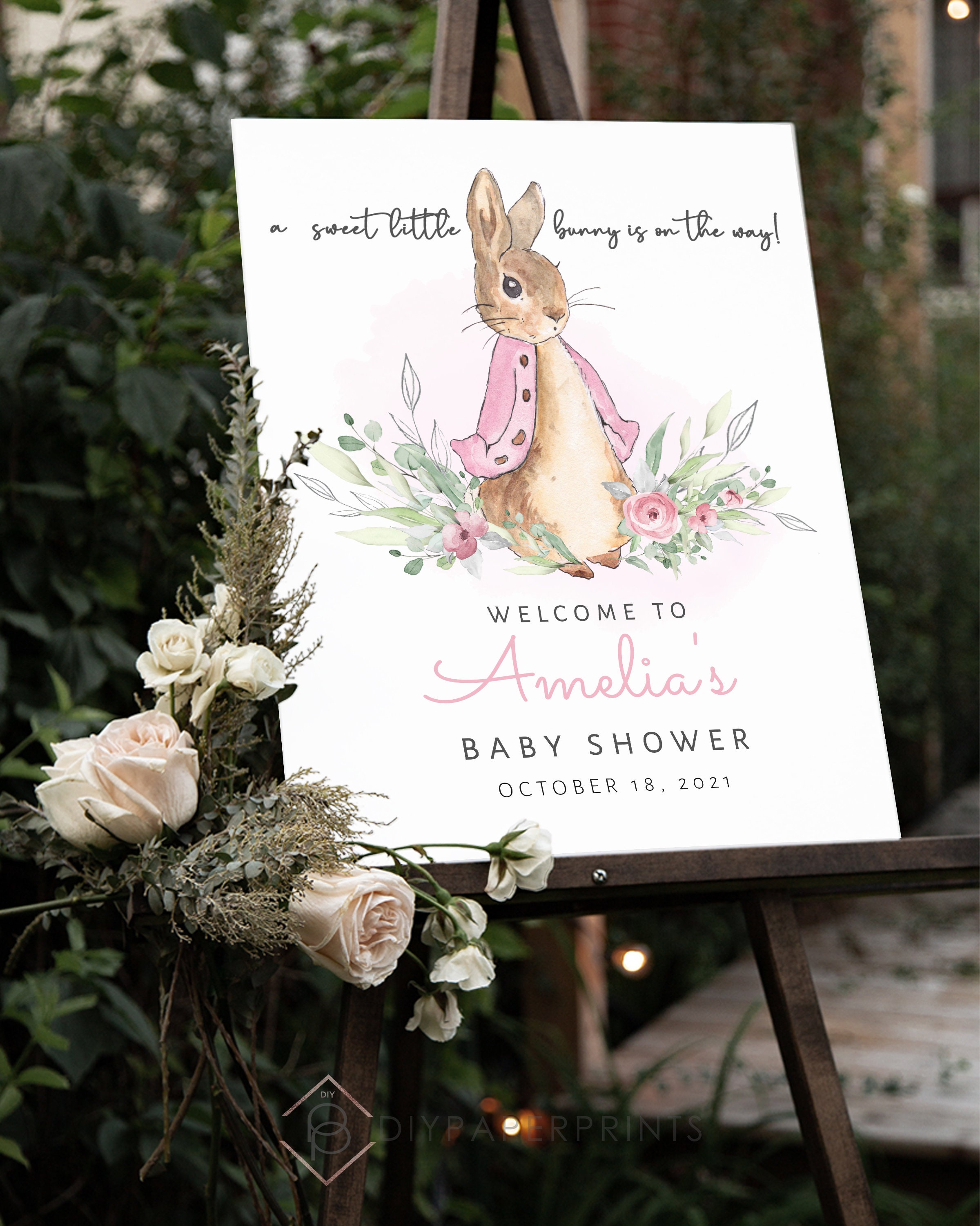 Peter Rabbit Baby Shower Welcome Sign Peter Rabbit Shower, Editable Baby  Shower Sign Printable, Instant Download, 131 -  Israel
