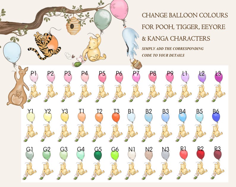 Winnie the Pooh Baby Shower Welcome Sign: PRINTED or Digital Custom Poster, Canvas, Foam Board File - A1/A2/A3 image 8