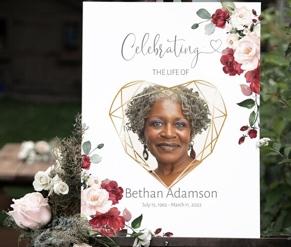 Celebration of Life Sign, Funeral Sign, Memorial Sign, Celebration of Life  Decorations, Funeral Decor, Funeral Welcome Sign Instant Download -   Israel