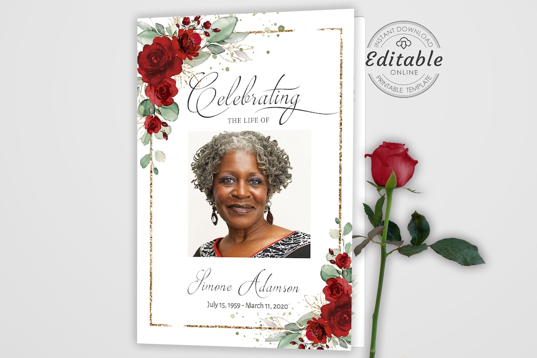 editable-funeral-program-template-memorial-service-template-red-and-gold-memorial-program-order-of-service-obituary-program-f-birnie-etsy