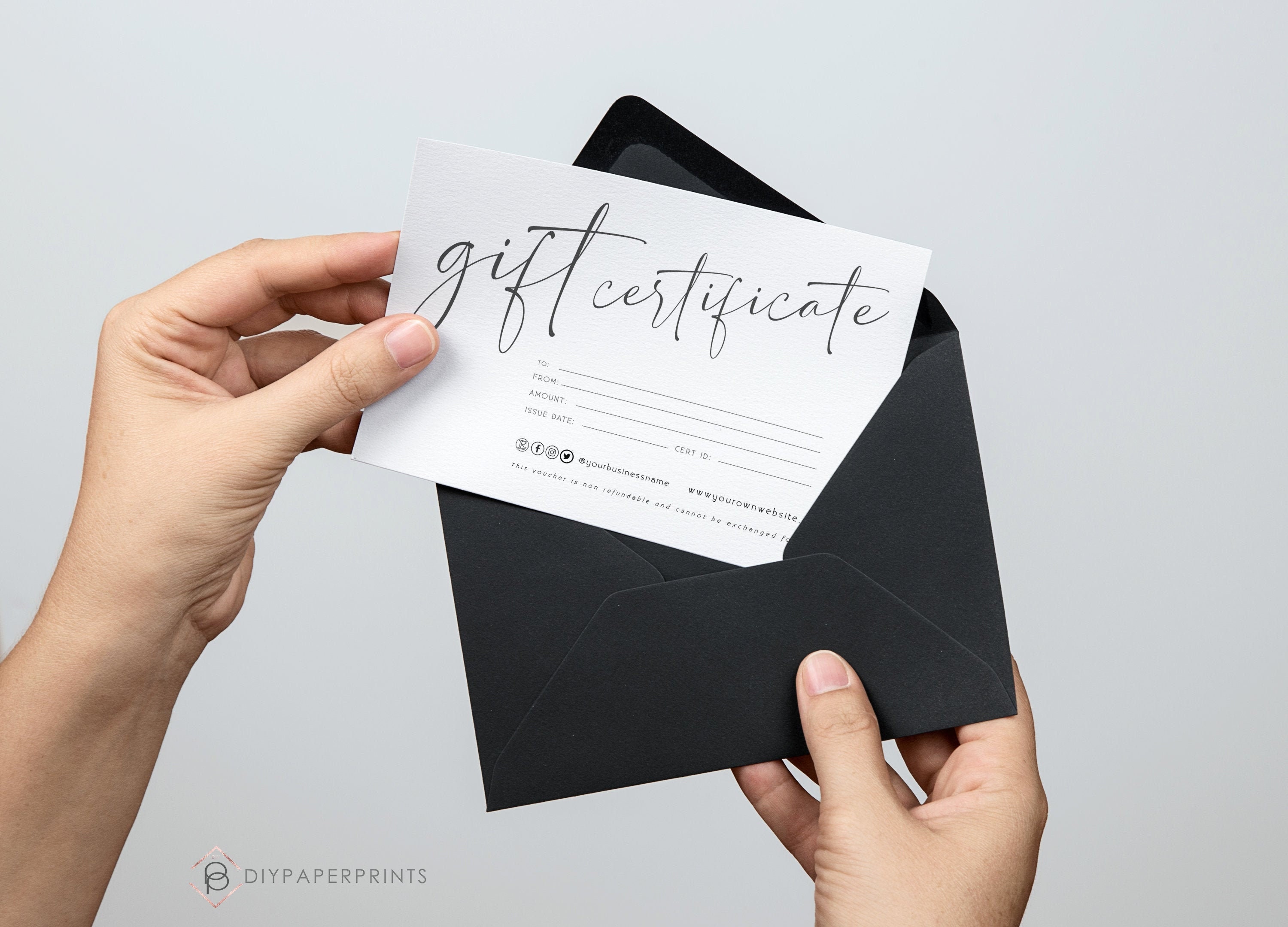 DIY Gift Certificate Template Gift Voucher Certificate Download Printable Editable Gift Card Printable Marketing Certificate 05
