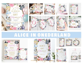 Alice in Onederland Birthday Party Bundle: Mad Hatter Tea Party (Digital Download)