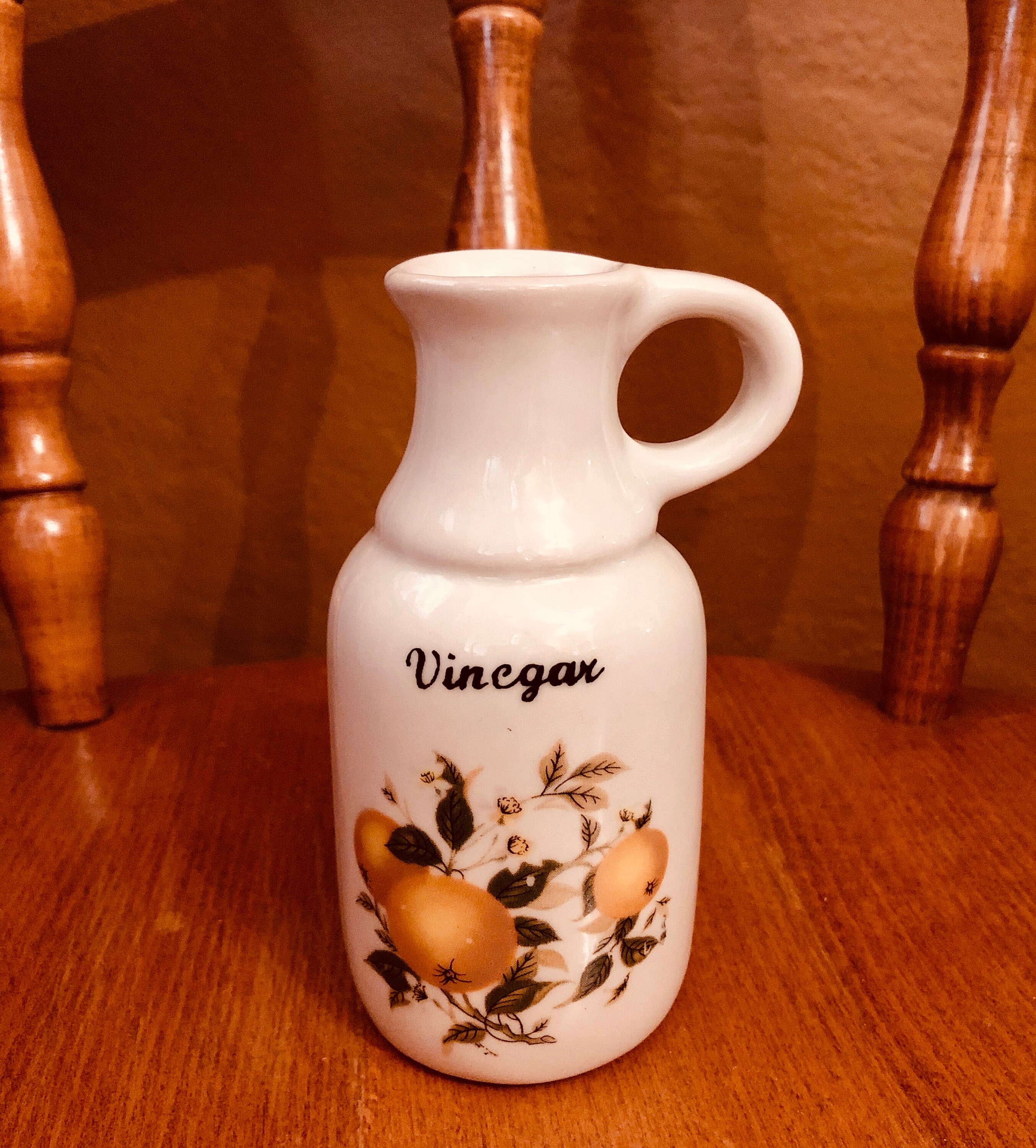 Vintage Ceramic Vinegar Cruet with Citrus Design Etsy