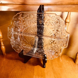 Vintage Cut Crystal Decorative Sectional Serving Tray