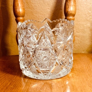 Vintage Cut Crystal Candy Jar, Candle Holder, Etc.