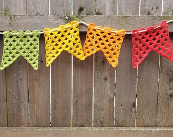 Vieiras Bunting Bandeiras Guirlanda Foto Adereços Padrão de Crochê