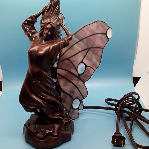 Fairy Stained Glass Lamp Etsy